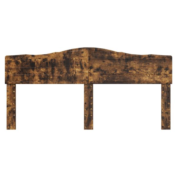 vidaXL Kopfteil mit Kopfteil Ger&auml;ucherte Eiche 200 cm Holzwerkstoff