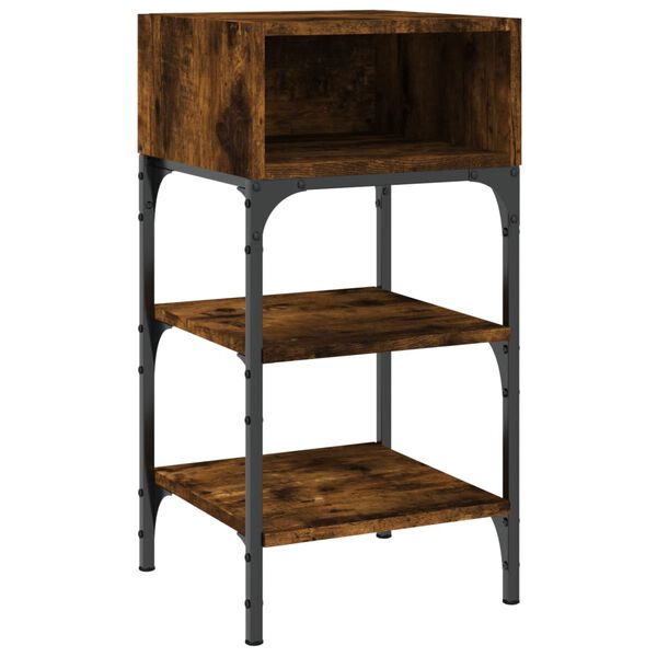 vidaXL Nachttische 2 Stk. R&auml;uchereiche 35x34,5x70 cm Holzwerkstoff