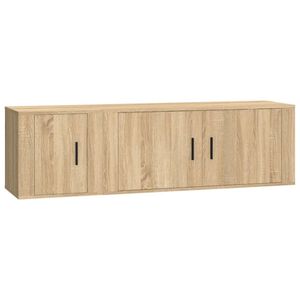 vidaXL 2-tlg. TV-Schrank-Set Sonoma-Eiche Holzwerkstoff