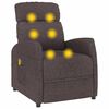 vidaXL Massagesessel Dunkelbraun Stoff