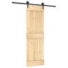 vidaXL Schiebet&uuml;r 70 x 210 cm Massivkiefer (Unbehandelt)