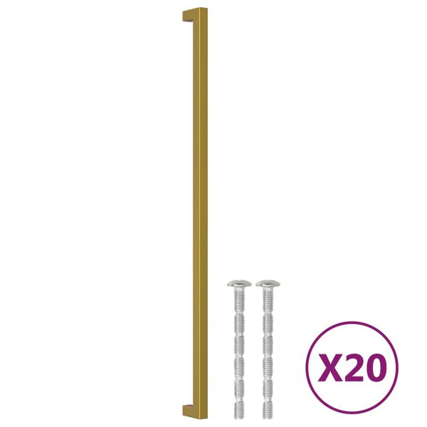 vidaXL M&ouml;belgriffe 20 Stk. Golden 480 mm Edelstahl