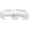 vidaXL Sofagarnituren 9 pcs Natur und Anthrazit Massivholz Akazie