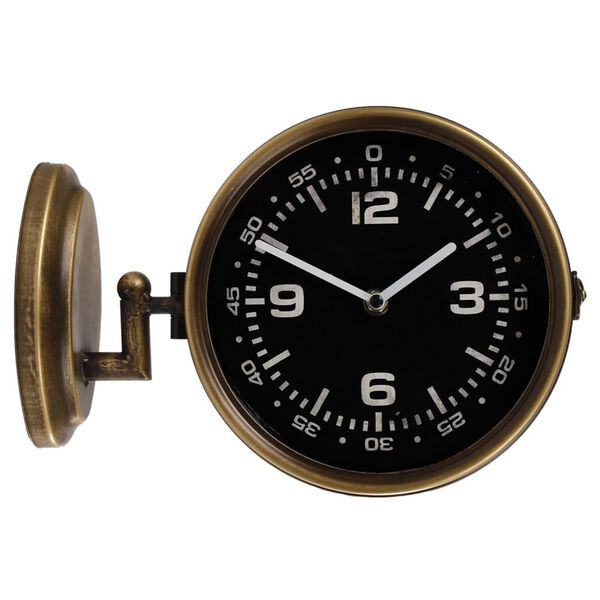 Gifts Amsterdam Wanduhr Moskou Metall Altgolden 30x9,5x28 cm