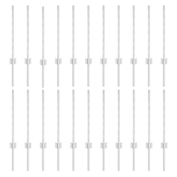 vidaXL Zaunpfosten 22 pcs Silber 100 cm Stahl