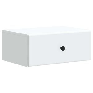 vidaXL Wandmontierter Nachttisch Wei&szlig; 49 x 34,5 x 20 cm Holzwerkstoff