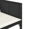 vidaXL 9-tlg. Garten-Essgruppe mit Kissen Schwarz Poly Rattan