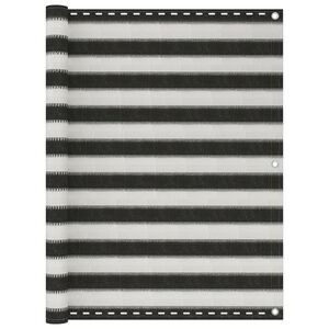 vidaXL Balkon-Sichtschutz HDPE 120x400 cm Anthrazit und Wei&szlig;