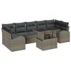 vidaXL Gartensofa-set 8 stk. Grau Poly-Rattan
