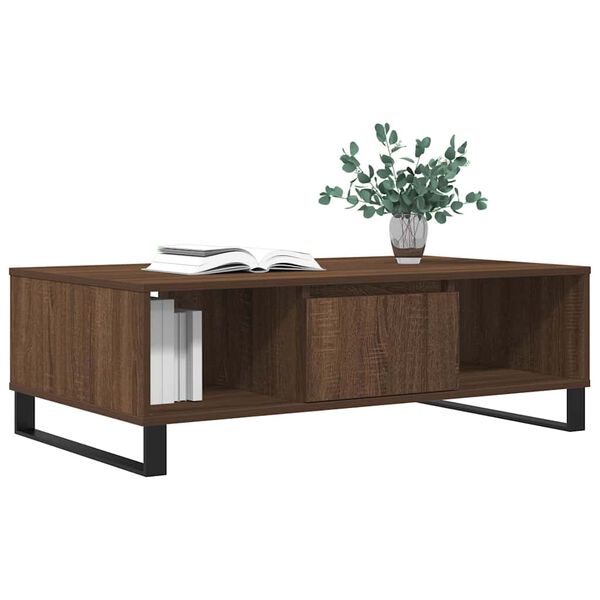 vidaXL Couchtisch Braun Eichen-Optik 104x60x35 cm Holzwerkstoff
