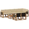 vidaXL Outdoor-Sofagarnitur 9 stk. Natur und Beige
