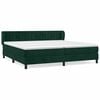 vidaXL Boxspringbett mit Matratze Dunkelgr&uuml;n 200x200 cm Samt