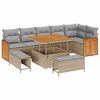 vidaXL Gartensofa-set 11 stk. 9-Sitzanzahl Beige und Hellgrau