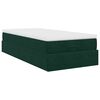 vidaXL Ottoman-Bett mit Matratze Dunkelgr&uuml;n 100x200 cm Samt