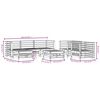 vidaXL 7-tlg. Garten-Lounge-Set Honigbraun Massivholz Kiefer