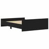 vidaXL Bettgestell ohne Matratze Schwarz Eichen-Optik 140x190 cm