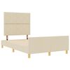 vidaXL Bettgestell mit Kopfteil Creme 120 x 200 cm Stoff
