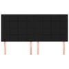 vidaXL Kopfteil Schwarz 180 x 5 x 118/128 cm Stoff