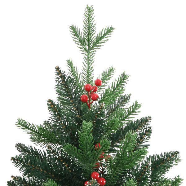 vidaXL K&uuml;nstlicher Weihnachtsbaum Klappbar mit Roten Beeren 120 cm