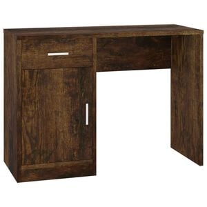 vidaXL Schreibtisch mit Stauraum R&auml;uchereiche 100x40x73 cm