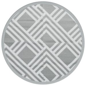 vidaXL Outdoor-Teppich ARAKIL Grau &Oslash;160 cm PP