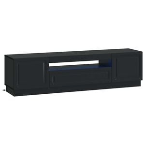 vidaXL LED-TV-Schrank Schwarz Holzwerkstoff