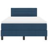 vidaXL Boxspringbett mit Matratze mit LED Blau 120 x 190 cm Stoff