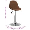 vidaXL Esszimmerst&uuml;hle 2 Stk. Drehbar Braun Stoff