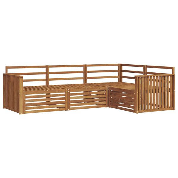vidaXL Outdoor-Sofagarnitur 4 pcs Natur Massivholz Akazie