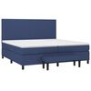 vidaXL Boxspringbett mit Matratze Blau 200x200 cm Stoff