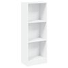 vidaXL B&uuml;cherregal 3 F&auml;cher Wei&szlig; 40x24x109 cm Holzwerkstoff