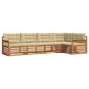 vidaXL Outdoor-Sofagarnitur mit Kissen 5 pcs Natur und Beige