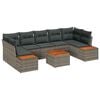 vidaXL Garten-Sofa-Set 8 stk. Grau Poly Rattan
