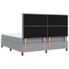 vidaXL Boxspringbett mit Matratze mit LED Hellgrau 180 x 200 cm Stoff
