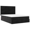vidaXL Ottoman-Bett mit Matratzen Schwarz 140x200 cm Samt