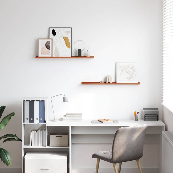 vidaXL Wandregal mit Regal 2 pcs Rot 80 x 9 x 3 cm Holzwerkstoff