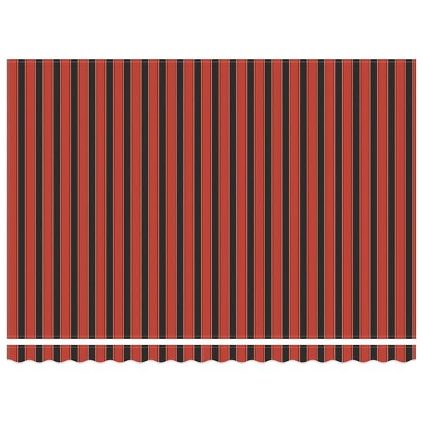 vidaXL Markise Einziehbar Orange und Braun 4,5x3 m Stoff und Aluminium