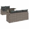 vidaXL Gartensofa-set mit Kissen mit Kissen 6 pcs Grau Poly Rattan