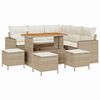 vidaXL Garten-Sofa-Set 9 pcs Beige Poly-Rattan