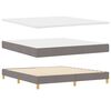 vidaXL Boxspringbett mit Matratze Taupe 200 x 180 cm Stoff