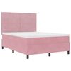 vidaXL Boxspringbett mit Matratze mit Kopfteil Rosa 140 x 200 cm Stoff
