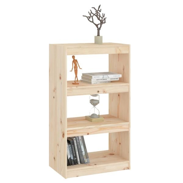 vidaXL Bücherregal/Raumteiler 60x30x103,5 cm Massivholz Kiefer