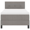 vidaXL Boxspringbett mit Matratze Taupe 100 x 200 cm Stoff