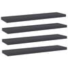 vidaXL B&uuml;cherregal-Bretter 4 Stk. Grau 40x10x1,5 cm Holzwerkstoff