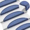 vidaXL Stufenmatten 15 Stk. 56x17x3 cm Blau Halbrund