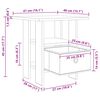 vidaXL Nachttisch 2 pcs Artisan-Eiche 41 x 40 x 45 cm Holzwerkstoff