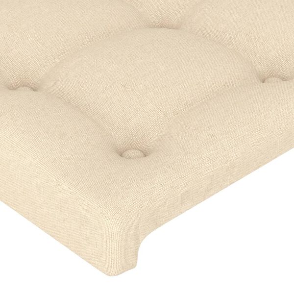 vidaXL Kopfteil Creme 90x5x118/128 cm Stoff