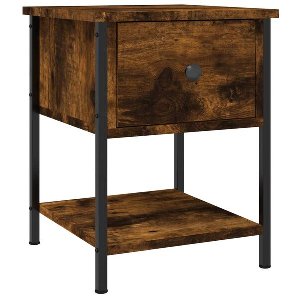 vidaXL Nachttische 2 Stk. R&auml;uchereiche 34x35,5x45 cm Holzwerkstoff