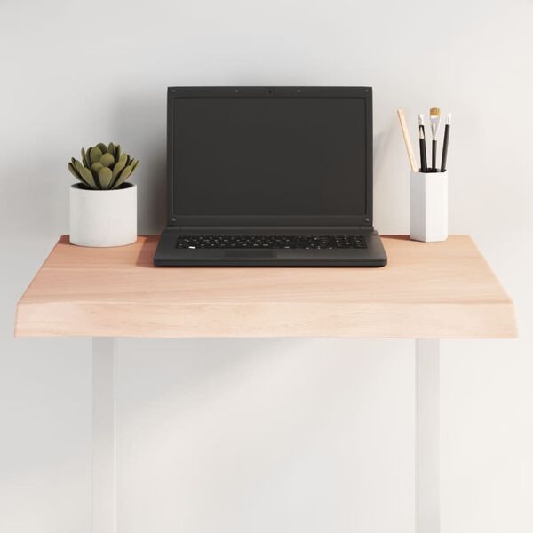 vidaXL Tischplatte 60x40x(2-4) cm Massivholz Unbehandelt Baumkante