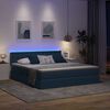 vidaXL Bett mit Stauraum und LED Blau 160 x 200 cm Polyester
